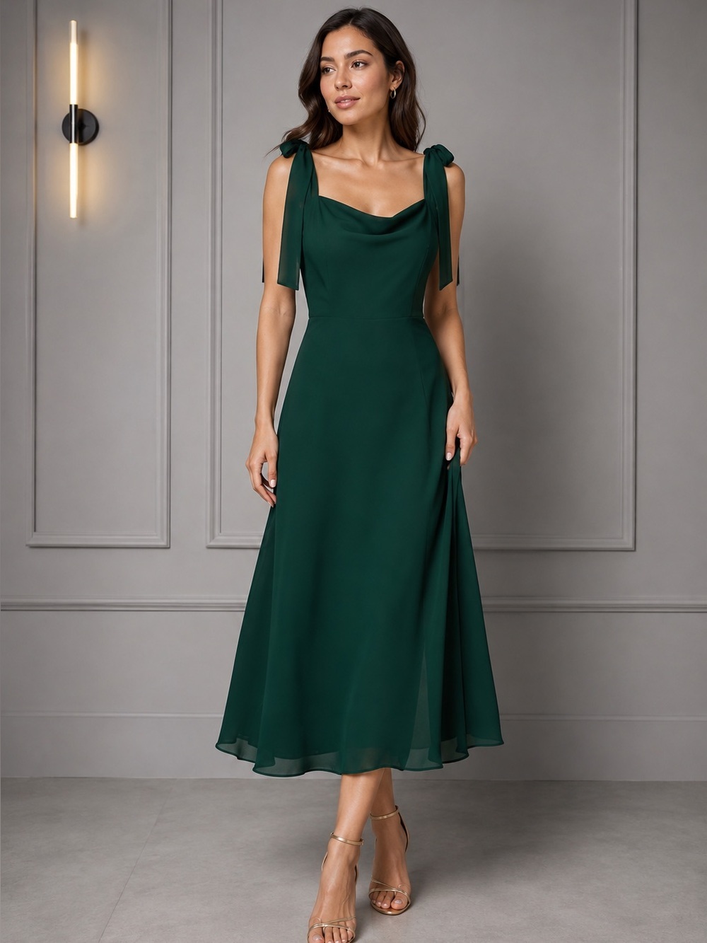 Reformation Twilight Emerald Midi Dress size 4 B707